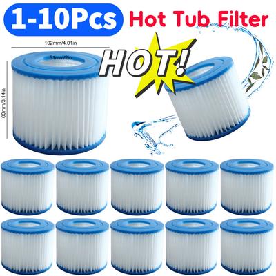 1-10Pcs VI Filter for Lay Z Lazy Hot Tub Spa Pool Pool Filter Cartridge Replacement for Intex Type VI Filter Swimming Pool Clean