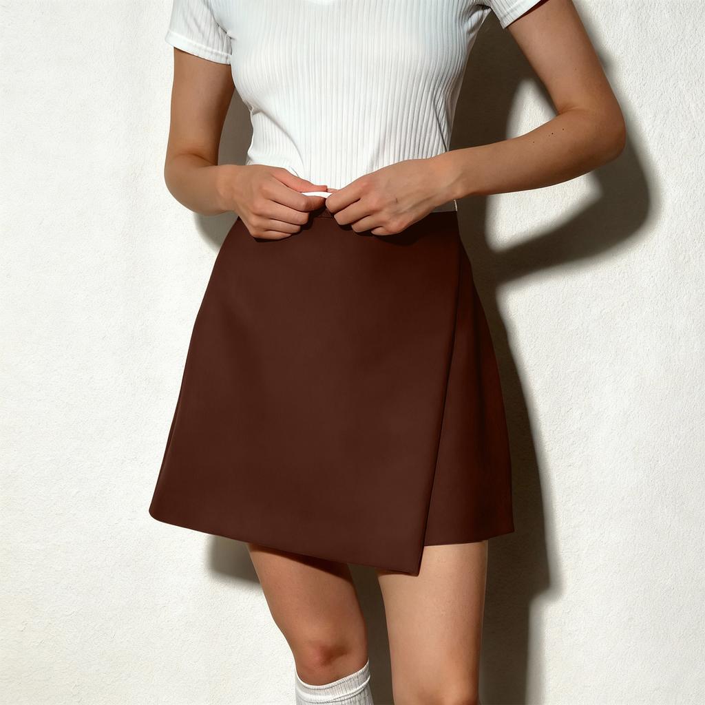 Damen Neuer Hoher, Taillierter Schlankmachender Unregelmäßiger, Enthüllender Anzug Bodycon Rock