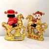 Chinese Style God of Fortune Sculpture Auto Shaking Nodding Lucky Wealth Statue  Home Decoration