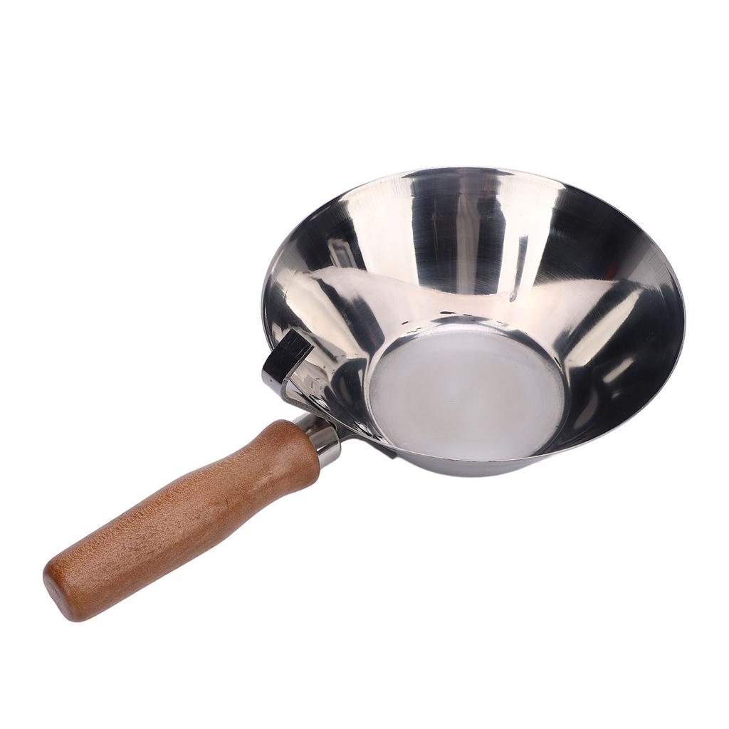 Miska tynkarska Wielofunkcyjna Ze stali nierdzewnej Wiadro na zaprawę z drewnianą rączką do zaprawy gipsowej