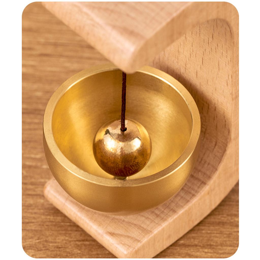 Magnetic Shopkeepers Bell Wood Doorbell Wind Chime for Refrigerator Room Porch Garden and Backyard Indoor Outdoor Decors