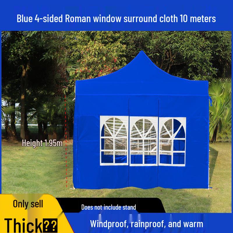 Transparent Tent Side Panel: Windproof & Waterproof Outdoor Canopy Enclosure with Thick Fabric and Durable Edging