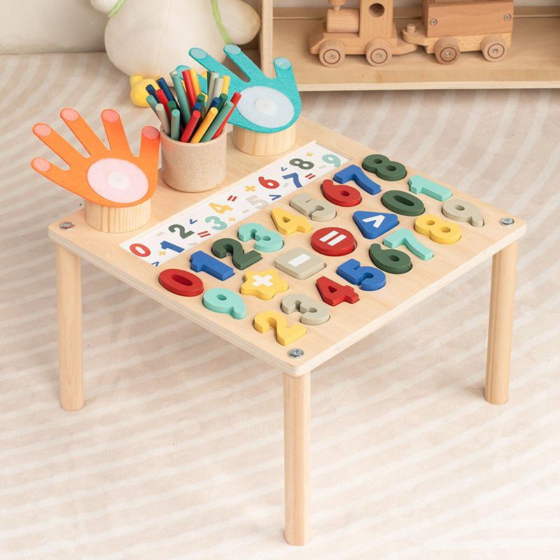 Children s Educational Building Blocks: Early Learning Number & Letter Recognition Busy Board