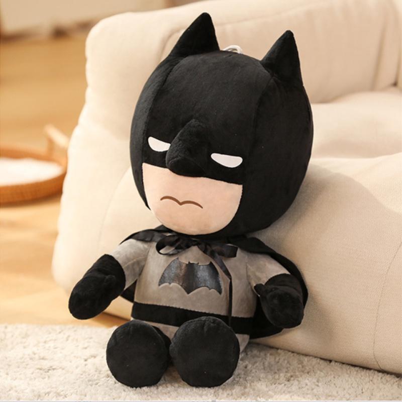 Dc Batman Plush Toy Soft Stuffed Doll Kids Fans Gift Black Red Anime Factory