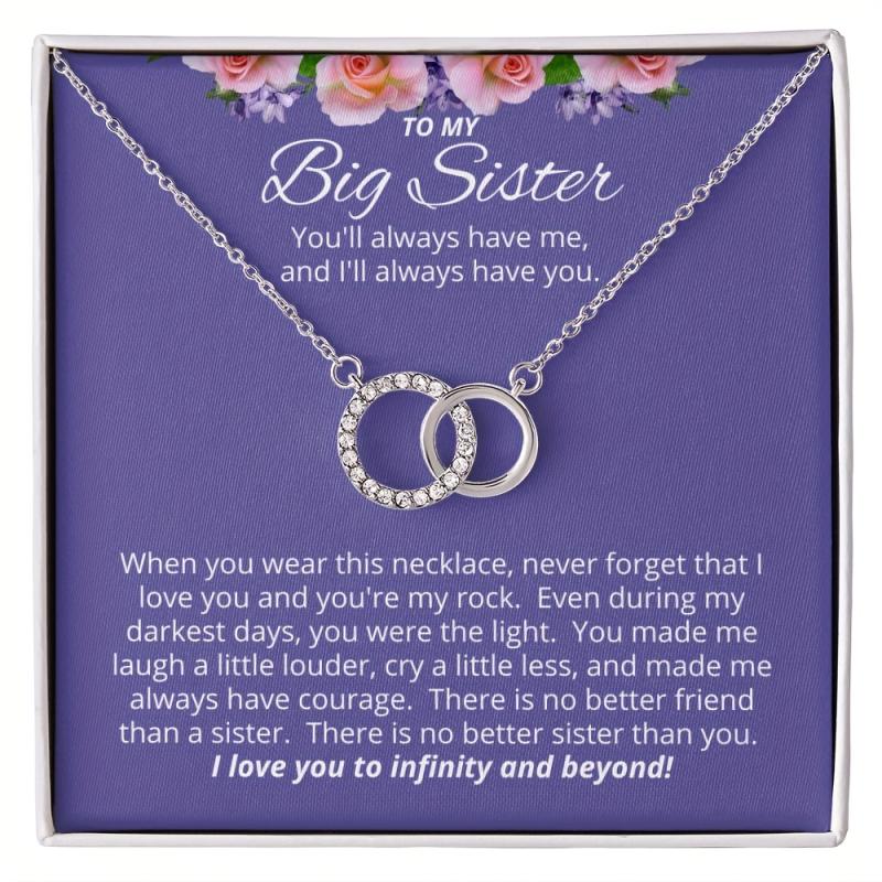 Big Sister Necklace, To My Big Sister From Little Sister, Big Sister Gift, Big Sis Gifts, Sister Birthday Gift, Christmas Gift 45cm