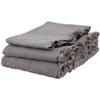 Yamato Cotton Sora Gokochi Face Towel Mini Bath Towel Bath Towel (Gray, 1 of Each)