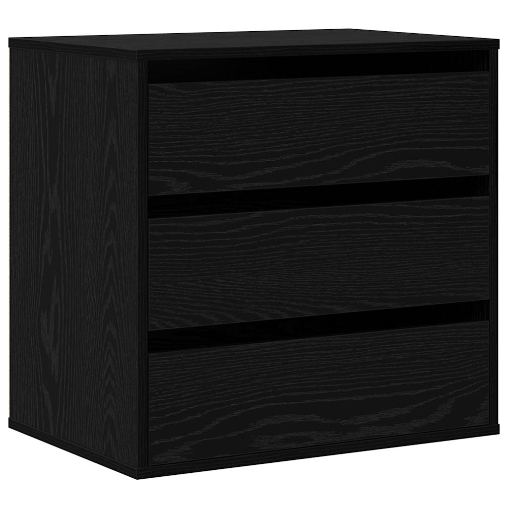 Drawer Chest Black 61 x 41 x 58 cm Engineered Wood