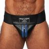 Leather Jockstrap Mister B Black-Blue - Mr B - Mister B - JockStrap