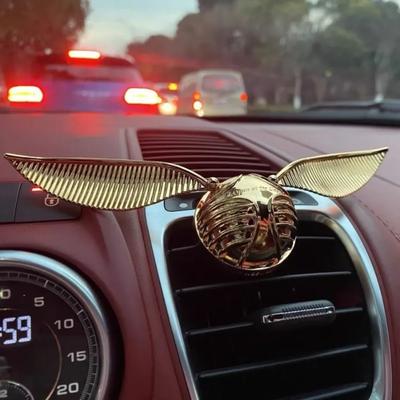 Golden Flying Thief Car Aroma Pendant Gold Tanzi Air Conditioning Outlet Odor Removing Fragrance Ornament Birthday Gift