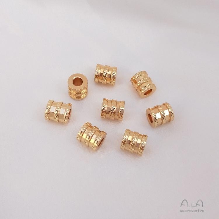 

14K Позолоченные Бусины-Разделители для Подвесок с Сохранением Цвета: Маленькая поясная трубка для браслетов, ожерелий, цепочек для ключиц своими руками