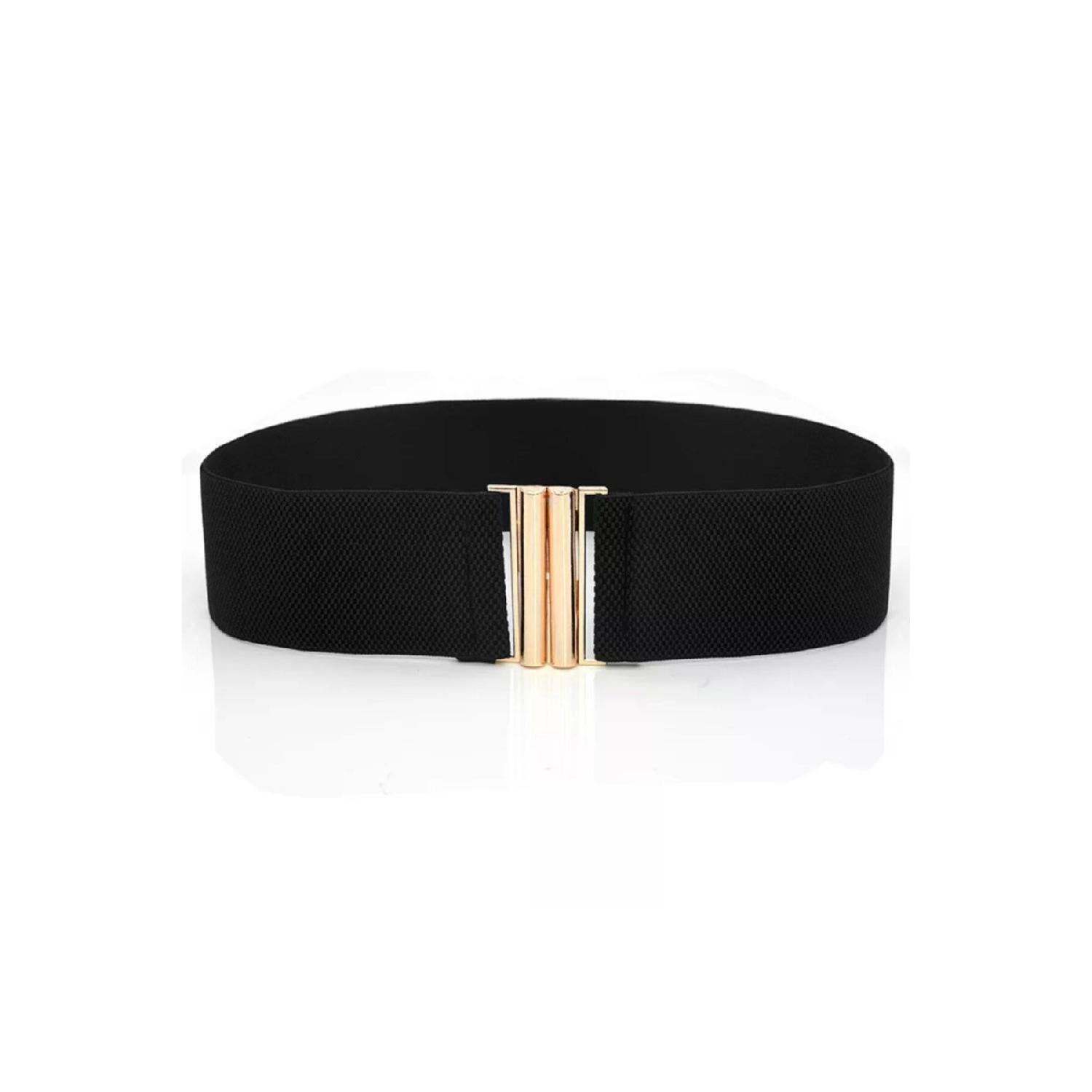 

Золотая пряжка и застегивающаяся резинка 38 чёрный