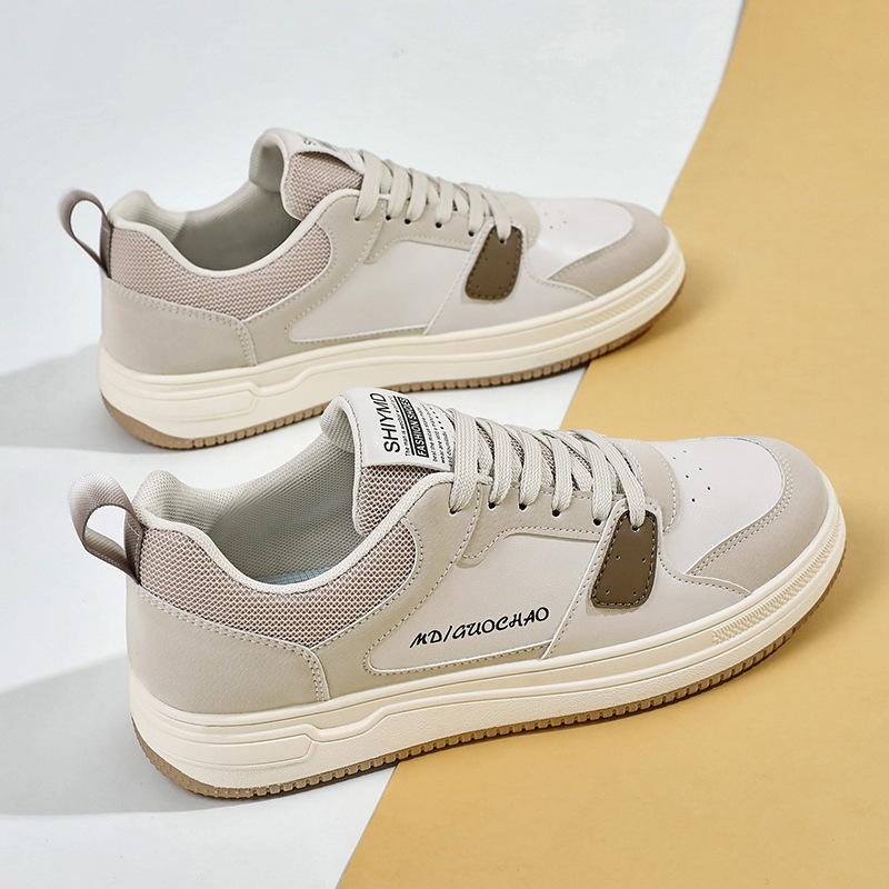 Men's shoes summer breathable 2025 new trend versatile white white shoes casual board shoes low-top trendy shoes