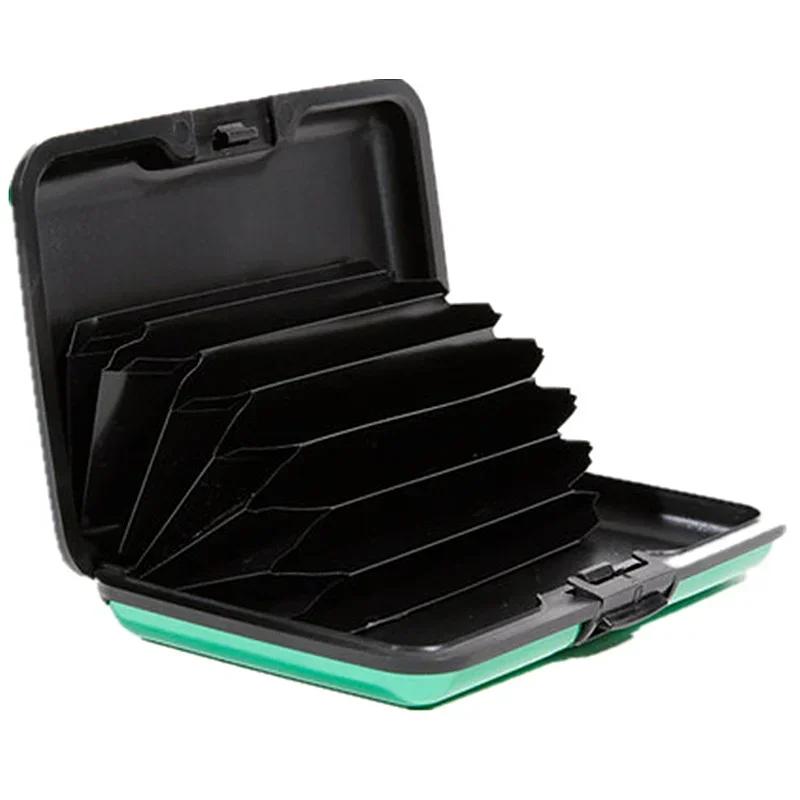 1Pc Men Aluminum Bank Card Holder Blocking Hard Case Wallet Solid Credit Card Anti-RFID Scanning Protect Card Holder Dropship