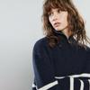 Chuyu Women's 2025 Winter Striped Polo Collar Knit Sweater
