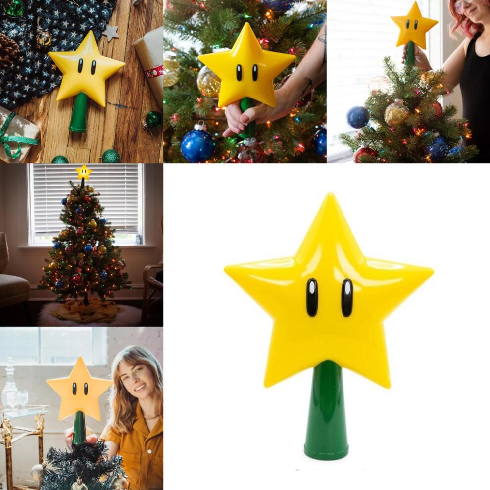 Super Mario Bros Star Light Up Holiday Weihnachtsbaum Topper Deko Party Lampe