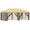 Pavilion with Side Walls 6 X 3 M Cream Polyester and Steel 190 GSM
