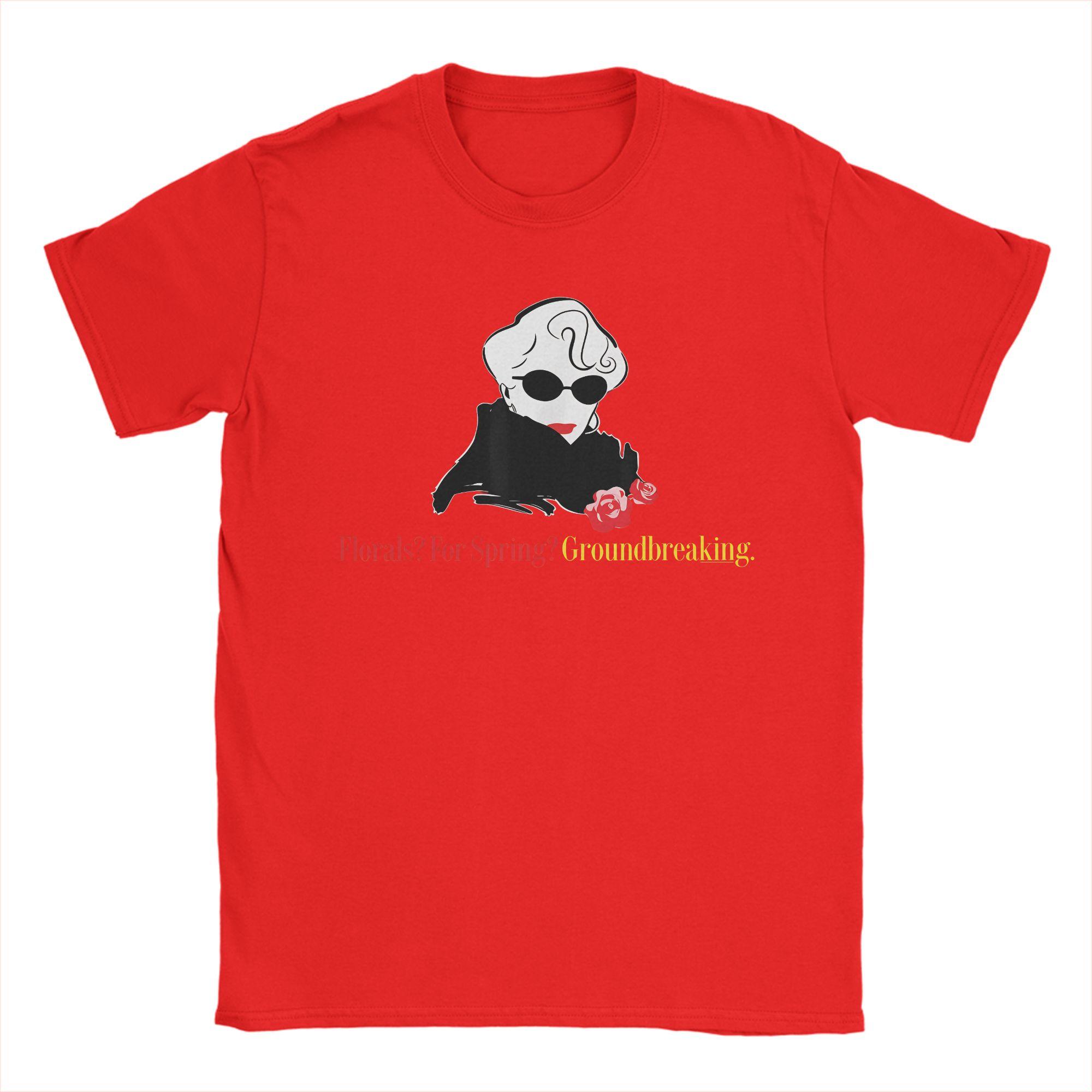 The Devil Wears Pradad Red High Heel Trident TShirt Summer Miranda Fashion T Shirts Cotton Oversize Tees ShortSleeve Tops S