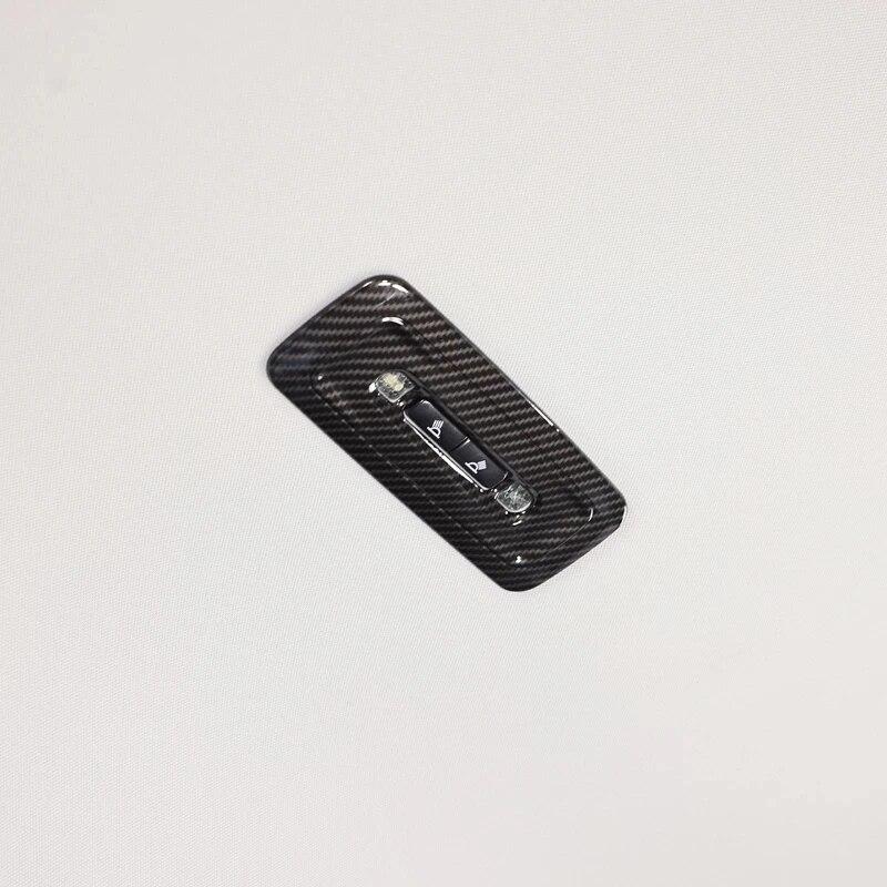 Carbon Fiber Style Car Rear Reading Light Frame Decorative Sticker Fit For Toyota Tundra 2022-23 Auto Interior Accessories