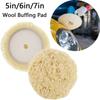 Hook & Loop Grip Wool Polishing Pad 7 Inch Polishing Machine Accessories  For Vehicle