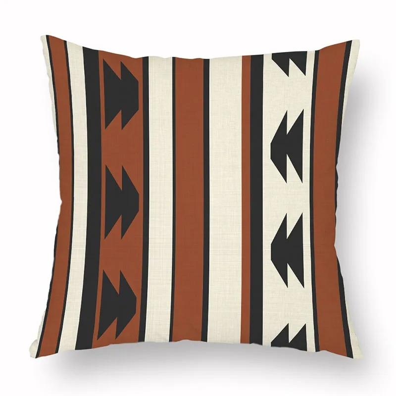Office Living Room Home Pillowcase Geometric Exotic Ethnic Style Pattern Pillowcase Car Ornaments