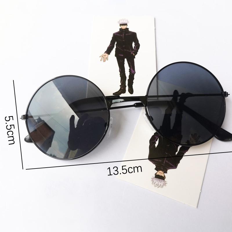 Anime Jujutsu Kaisen Gojo Satoru Same Eye Mask Glasses Cosplay Accessories Black PU Eye Patch For Men Gift Prop Accessories