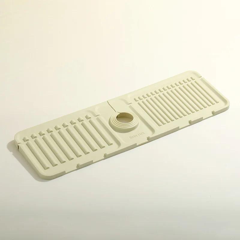 Silicone Tap Mat Kitchen Sink Spill-Proof Drying Pads Foldable Drainage Mat for Home Kitchen Sink Storage Accessories