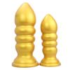 Golden Mushroom Irregular Dildo Beads for Men & Women - Threaded Anal Dilator Adult Toy