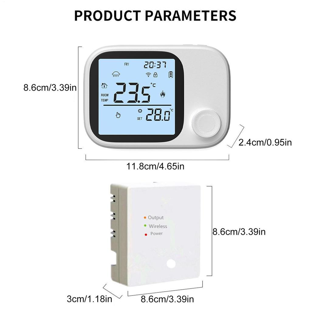 Wireless WiFi Thermostat for Floor Heating Water Gas Boiler Home Room forTuya Smart Programmable Temperature Controller