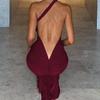 European Style Bodycon Dress With Ruched Silky Fabric For Party And Casual Wear