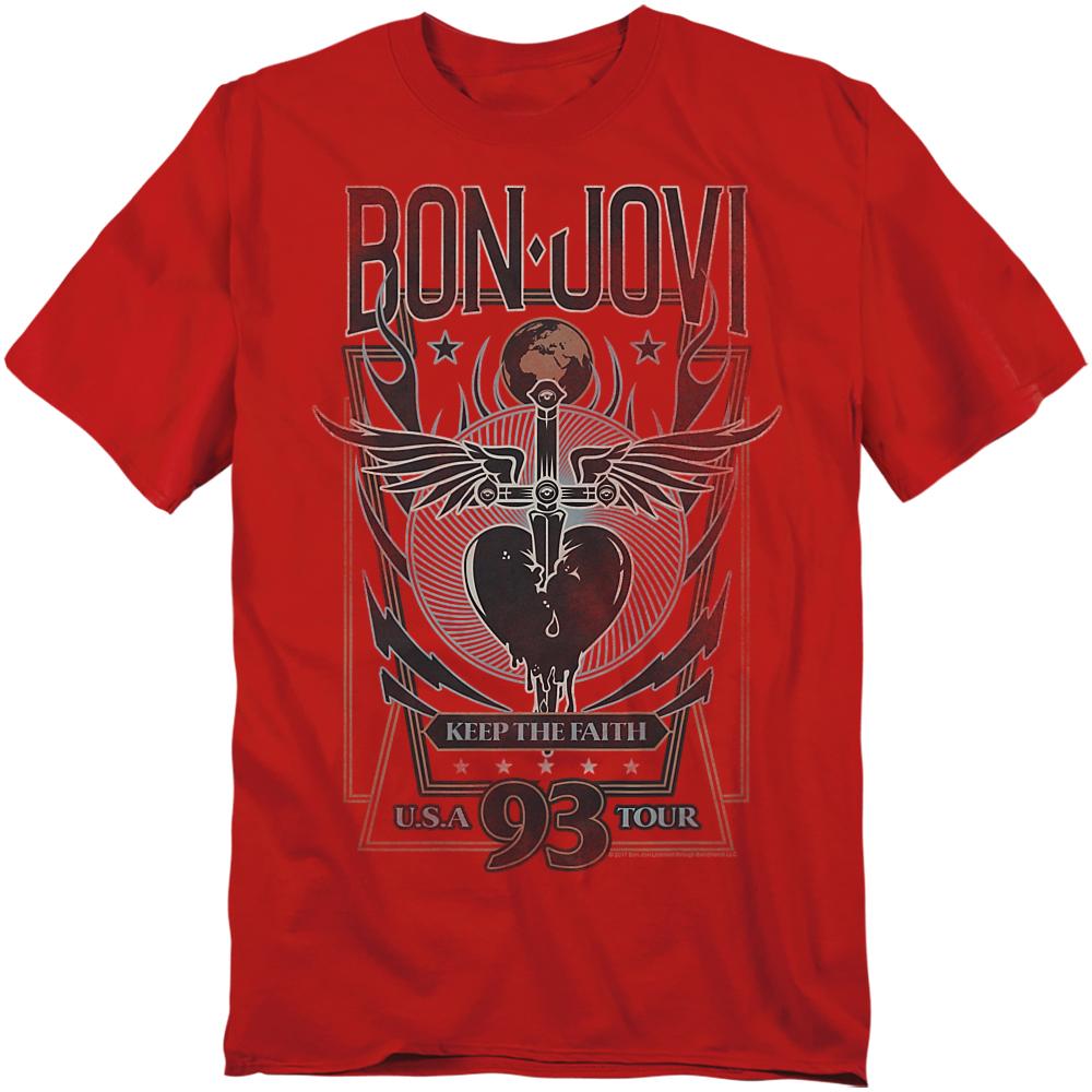 Bon Jovi Unisex Adult Keep The Faith T-Shirt