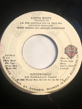 

7inch Record KARYN WHITE Superwoman 727783 Warner Bros. Re Jamaica SoulFunk Used