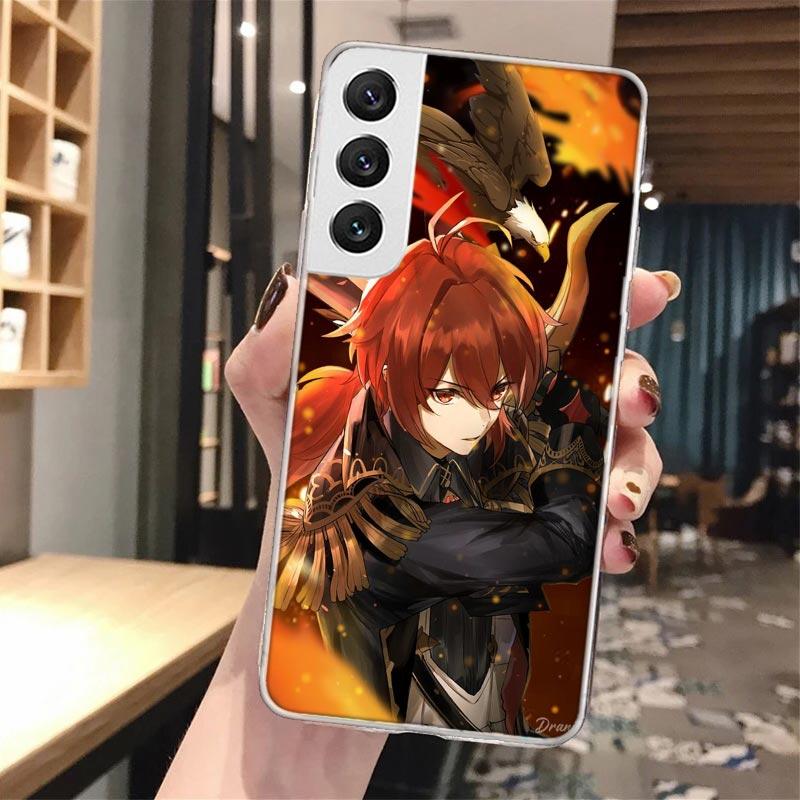 

Genshin Impact Diluc Silicon Phone Case For Samsung Galaxy S23 S24 S25 Ultra S21 Plus S20 FE S22 S10 + S10E Cover Funda Samsung S22