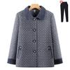 2026 New Spring/Autumn Plaid Cardigan for Middle-aged and Elderly Women - Stylish Grandma Jacket