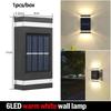 Solar Wall Lamp Outdoor Waterproof Solar Powered Up/Down Lighting for Garden Yard Home Exterior Decoration IP65 Solar Path Light