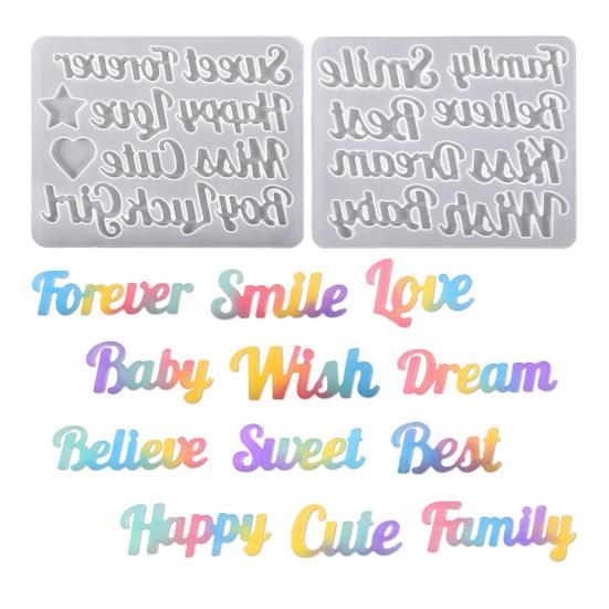 

Форма для рукоделия Easy Demould 3D Blessing Alphabet Letter Mold Многоразовая форма для брелока и подвески Мягкая гибкая силиконовая форма для любителей DIY