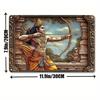 2d düz 30*20cm Klasik Ahşap Duvar Asma İşareti, Bar, Restoran, Oturma Odası, Ev için Lord Rama Savaş Temalı Dekoratif Plaket
