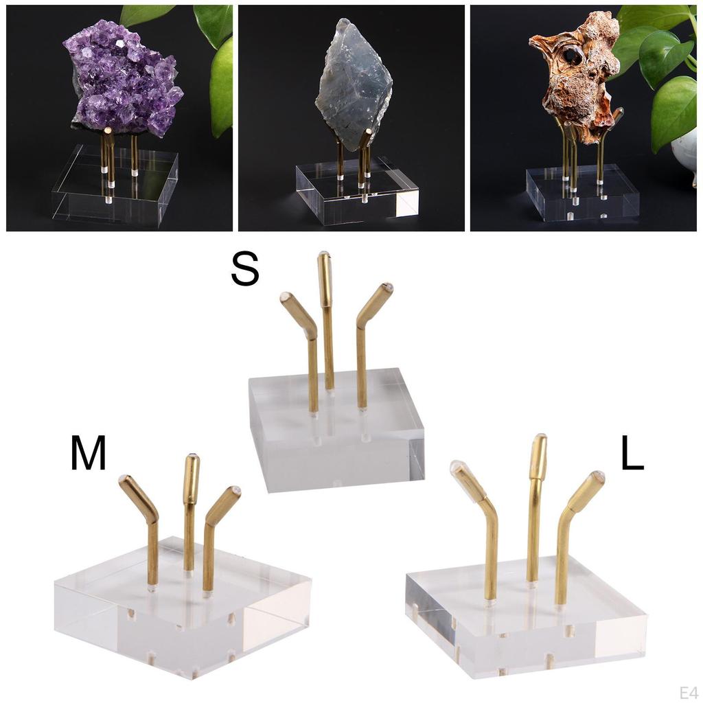 Display Easel Stand Rack Collectibles Metal Arm Crystal Mineral Acrylic Holder for Agate