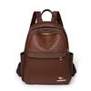 New woven soft leather texture backpack fashionable versatile large capacity travel backpack student bag