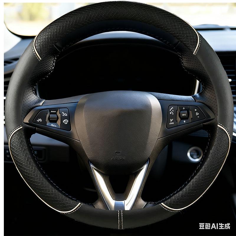 Leather Steering Wrap Car Steering Wheel Cover For Opel Astra (K) Corsa (E) Crossland X Grandland X Ignia Auto
