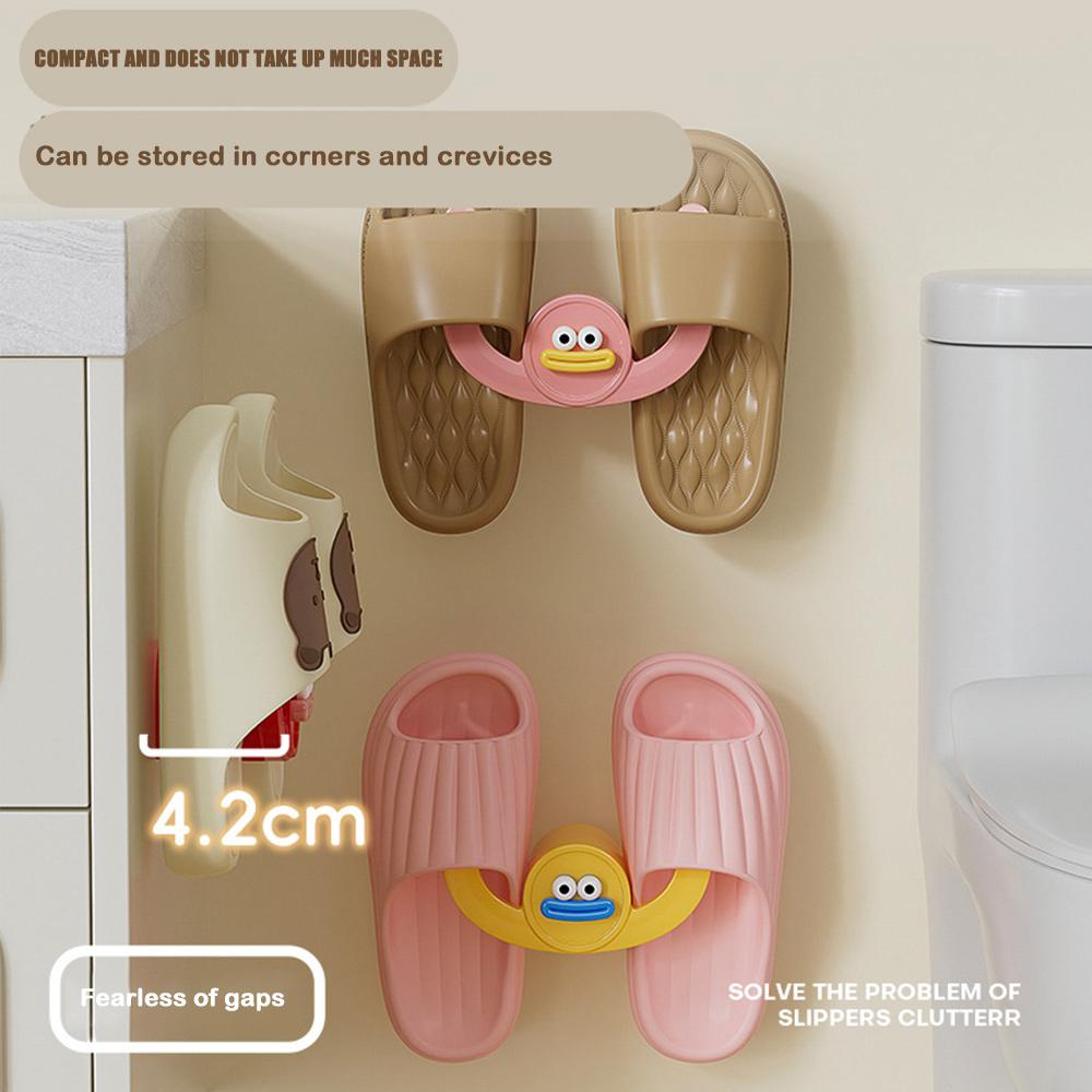 Wall-mounted Storage Slippers Rack Punch-free Shoe Storage Rack New Slippers Rack