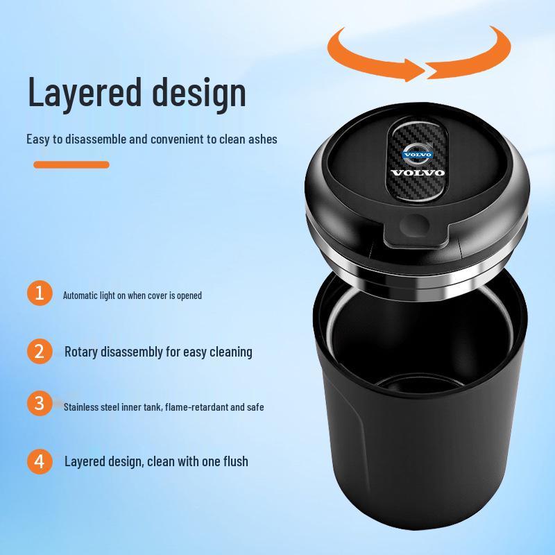 Volvo Car Ashtray for XC60, S90, S60, XC90, V60, XC40, V90, C40