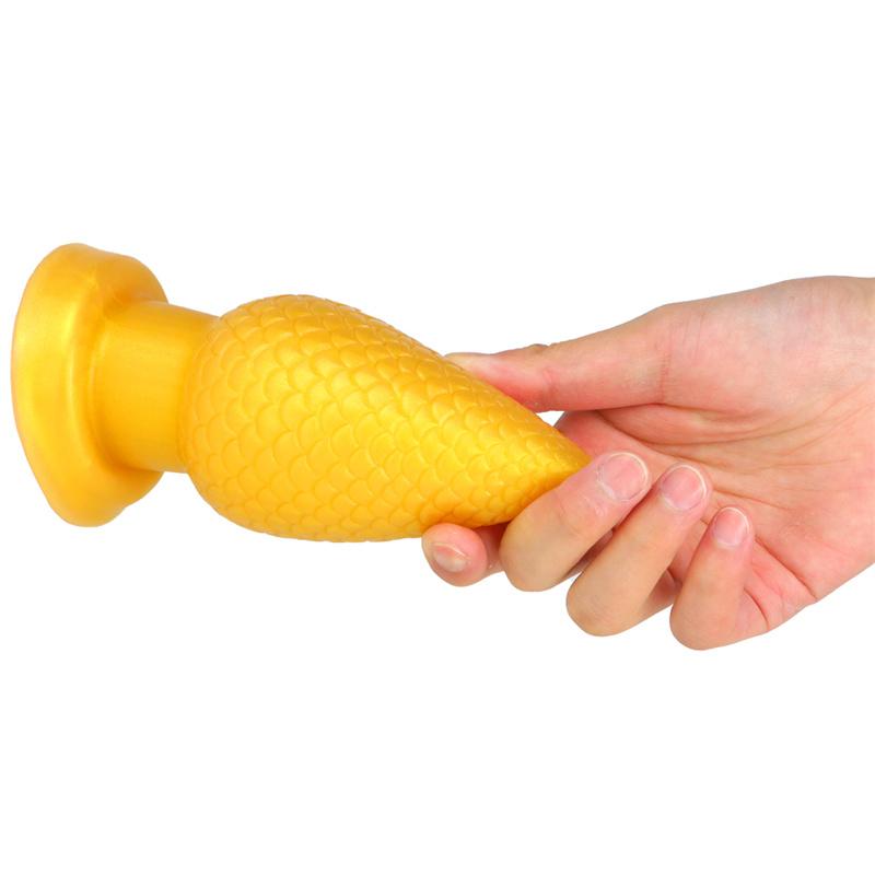 Golden Pine Cone Butt Plug Masturbation Stick Backyard Butt Plug Sex Toys Backyard Big Butt Plug