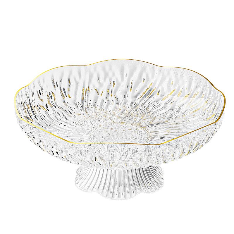 Fruit Plate Living Room Household High-Value Coffee Table Fruit Plate Light Luxury High-End Drain Fruit Basin Dried Fruit Plate