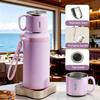 Stainless Steel Water Bottle with Tea Infuser Double Wall Vacuum Drink Container Leak-Proof Portable 600ml Insulated Coffee Tumbler for Hot Cold