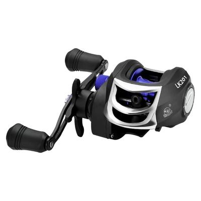 Carrete de Baitcasting para Agua Salada y Dulce Engranaje Magnético Fuerza Máxima de Arrastre Manivela de Bajo Pesca, Freno, Relación 7.21, 17+1BB, 8kg, Pesca, Ligero,