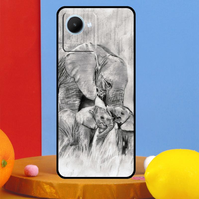 Cute Elephant For Realme C75 C71 C55 C53 C67 C61 C33 C63 C51 10 11 12 13 14 15 Pro Plus C65 GT7 Pro Case