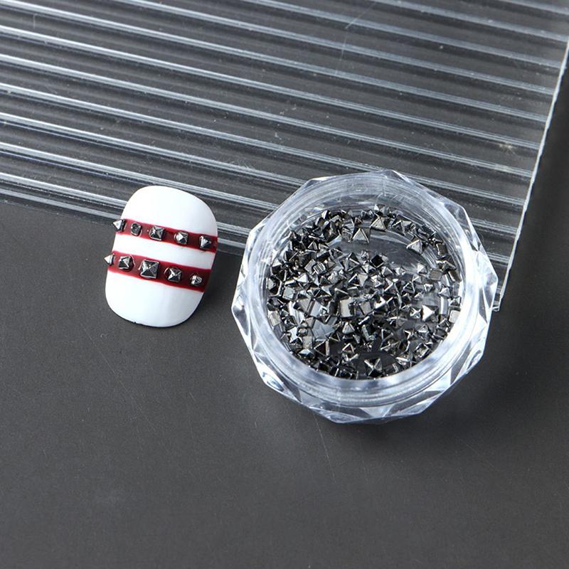 Punk Square Rivet Nail Decoration Nail Parts Charms Metal Rivet Manicure Supplies Mini Sparkling Nail Decoration Accessories
