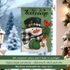 Christmas Snowman Garden Flag 12x18 Inch Double Sided for Courtyard Outdoor Welcome Flag Decoration (Excluding Flagpole)