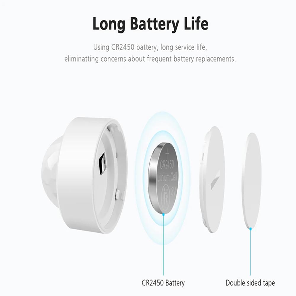 Zigbee PIR Motion Sensor Smart Human Body Infrared Detector Security Burglar Alarm Sensor Works With eWeLink APP Zigbee2MQTT ZHA