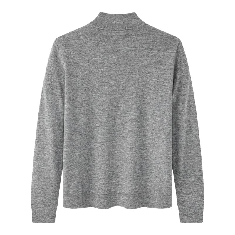 

Septwolves Men s Autumn/Winter Mock Neck Pure Wool Sweater XXL